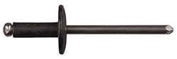 3/16" (4.7 mm) Rivet, All Steel, Black