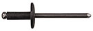 3/16" (4.7 mm) Rivet, All Steel, Black