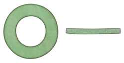 12 mm Green Synthetic Drain Gasket