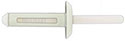 1/4" (6.30mm) White Nylon Blind Rivets