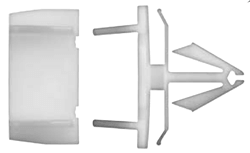 23/64" White Moulding Clips