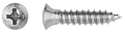 8 x 1/2"  #6 Chrome Screw